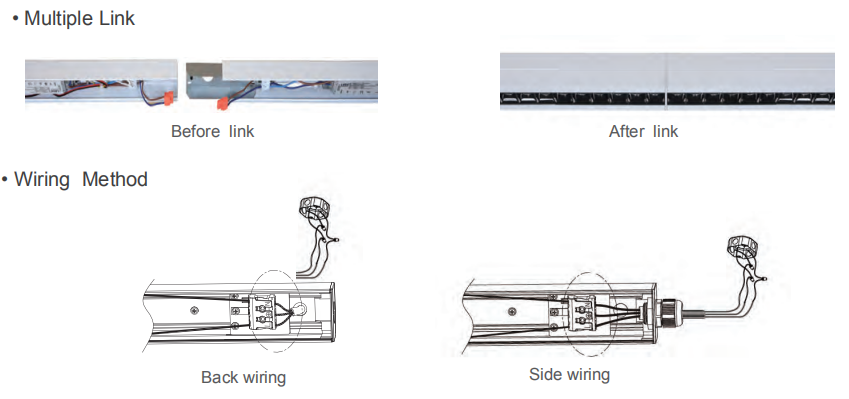 Patent low glare refective linear light 5y warranty